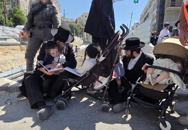 פעוטות בהפגנה