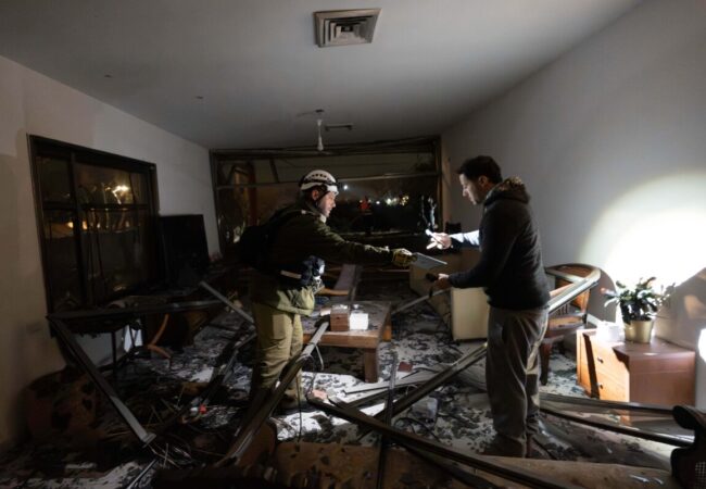 זירת פגיעת טיל איראני